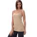 Plus Size Women's Cami Top with Adjustable Straps by Jessica London in New Khaki (Size 14/16)