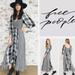 Free People Dresses | Free People Sz Xs Black-&-White Plaid On Hound Tooth Gorgeous Midi Dress Ruffle | Color: Black/White | Size: Xs