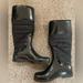 Burberry Shoes | Burberry Black Rubber & Quilted Rain Boots | Color: Black | Size: 8