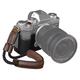 SMALLRIG X-T5 Half Case with Wrist Strap and Shutter Button, Retro Style Brown Leather Camera Case with Aluminum Baseplate for FUJIFILM X-T5-3927
