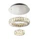 Searchlight Leland 2 Tier LED Ceiling Pendant Chandelier Light Chrome Acrylic