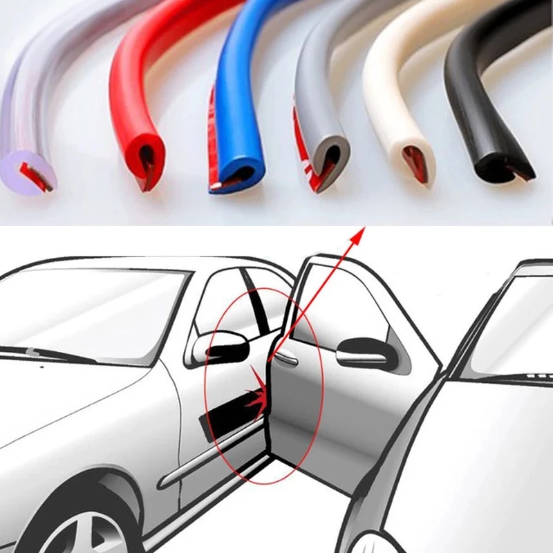 Bande autocollante anti-rayures pour bord de porte de voiture, 5M, bande de pare-chocs pour citroën C3 C5 C4 Volvo XC60 XC90 S60 V40 XC40 V50 C30 V70 Haval F7