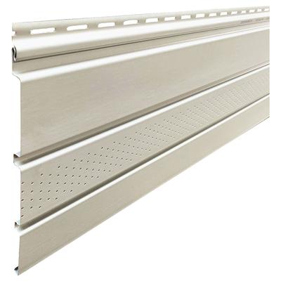 Polaris 12 Inch Smooth Center Vent Vinyl Soffit White Birch - 6 Foot - 16 PCS (cut)