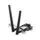 ASUS PCE-AXE5400 WiFi 6E PCI-E Adapter (Zwei Externe Antennen, 6Hz Band, 160MHz, Bluetooth 5.2, WPA3, OFDMA, MU-MIMO)