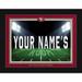 Black San Francisco 49ers 12'' x 16'' Personalized Framed Field Spotlight Print