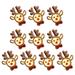 Pnellth 10Pcs Christmas Resin Accessories Cartoon Santa Claus Christmas Tree Snowman Elk Flat Back Ornament Cute Hairbow Charms Phone Case Fridge DIY Decoration Accessories for Children