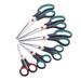 Scissors Set of 4 Premium Stainless Steel Razor Blades Ergonomic Semi-Soft Rubber Grip Suitable for School Office and Family Daily