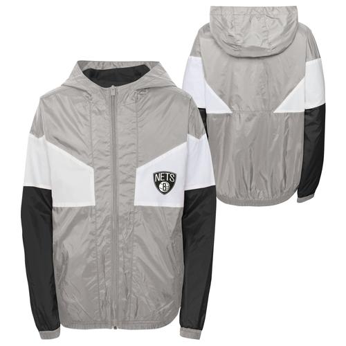 Brooklyn Nets Pick Up Game Windjacke mit durchgehendem Reißverschluss – Jugend