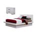 CDecor Home Furnishings Tokyo 2-Piece Bedroom Set w/ Nightstand Wood in White | 43.25 H x 73 W x 88.75 D in | Wayfair 202767Q-S2N