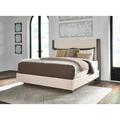 Signature Design by Ashley Anibecca California King Panel Bed Upholstered/Polyester in Brown/Gray | 60 H x 82 W x 92 D in | Wayfair B970B2