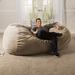 Hokku Designs 7 Foot Giant Bean Bag Sofa Chenille/Fade Resistant/Microfiber/Microsuede | 36 H x 47 W x 86 D in | Wayfair