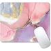 Mouse Pad Pink Marble Mouse Pad Modern Marbling Mousepad Square Mouse Pads for Women Waterproof Non-Slip Rubber Base Mousepad for Office Home Laptop 9.5x7.9 Inch