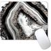 Square Mouse Pad Black and White Agate Mouse Pad Mat Grey Gold Marble Mouse Pad with Design Non-Slip Rubber Base Mousepad 9.5 x 7.9 Inch