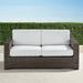 Palermo Loveseat with Cushions in Bronze Finish - Resort Stripe Glacier, Standard - Frontgate