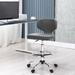 Wade Logan® Aritica Drafting Chair Upholstered in Gray | 47 H x 18 W x 16 D in | Wayfair 3E90DCF86DE74823969D972F88A73B48