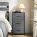 Ebern Designs Nadell 3 Drawer 12" W Chest Wood in Gray | 29 H x 12 W x 17 D in | Wayfair 29BF936174A54BAE8A8E8C6AD5DEE8F9