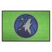 Blue/Green 30 x 19 x 0.25 in Area Rug - FANMATS Minnesota Timberwolves Starter Mat Accent Rug Nylon | 30 H x 19 W x 0.25 D in | Wayfair 37023