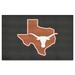 Black/Orange 95 x 60 x 0.25 in Area Rug - FANMATS Texas Longhorns Ulti-Mat Rug Nylon | 95 H x 60 W x 0.25 D in | Wayfair 36583