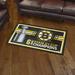 White 36 x 60 x 0.5 in Area Rug - FANMATS Boston Bruins Dynasty Nylon | 36 H x 60 W x 0.5 D in | Wayfair 38084