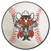 Brown 27 x 27 x 0.25 in Area Rug - FANMATS Texas Tech Red Raiders Baseball Rug Nylon | 27 H x 27 W x 0.25 D in | Wayfair 36595