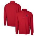 Men's Cutter & Buck Red Kansas Jayhawks Traverse Stretch Quarter Zip-Pullover Top