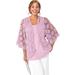 Plus Size Women's Crochet Cardigan by Jessica London in Pink (Size 26/28) Sweater