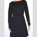 Athleta Dresses | Athleta Cozy Up Fit & Flare Long Sleeve Boat Neck Dress Size Xs | Color: Gray | Size: Xs