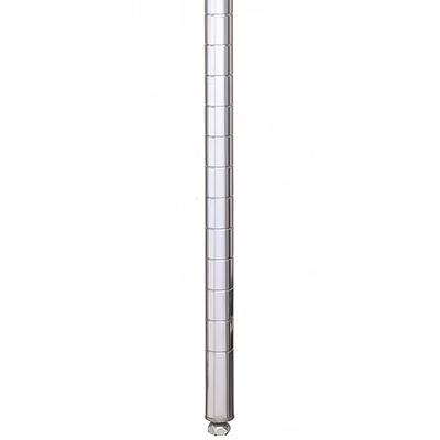 Metro 74PS 74 1/2" Super Erecta Shelving Post w/ 2" Number Increments, Stainless Steel