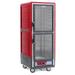 Metro C539-HDC-U Full Height Insulated Mobile Heated Cabinet w/ (17) Pan Capacity, 120v, Clear Dutch Doors, Red