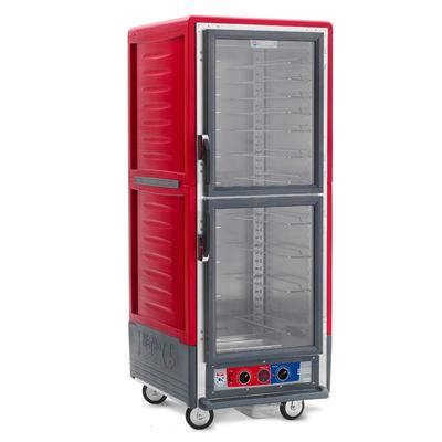 Metro C539-MDC-U Full Height Insulated Mobile Heated Cabinet w/ 18 Pan Capacity, 120v, Universal Wire Slides, Red