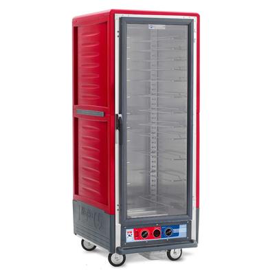 Metro C539-MFC-U Full Height Insulated Mobile Heated Cabinet w/ 18 Pan Capacity, 120v, Universal Wire Slides, Red
