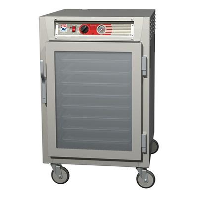 Metro C565-SFC-L 1/2 Height Insulated Mobile Heated Cabinet w/ 17 Pan Capacity, 120v, Reach In, Glass Doors, Stainless Steel