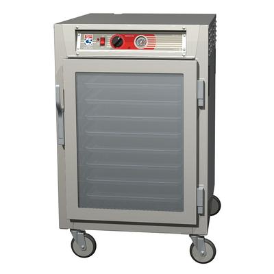 Metro C565-SFC-UPFS 1/2 Height Insulated Mobile Heated Cabinet w/ 8 Pan Capacity, 120v, Pass Thru, Solid/Clear Doors, Stainless Steel