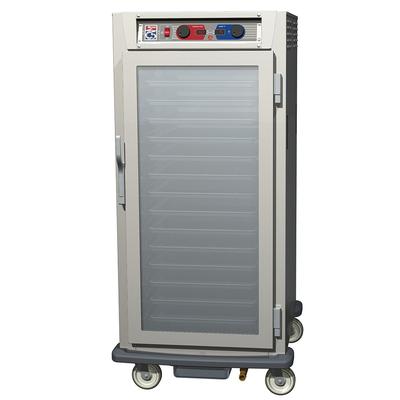 Metro C597-SFC-U 3/4 Height Insulated Mobile Heated Cabinet w/ (13) Pan Capacity, 120v, Clear Glass Door, Stainless Steel