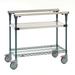 Metro MS1830-FSNK 2 Level Mobile PrepMate MultiStation w/ Solid/Wire Shelving - 32"L x 19 2/5"W x 39 1/8"H, Stainless Steel