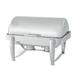 Vollrath T3600 D-Lux Full Size Chafer w/ Roll-top Lid & Chafing Fuel Heat, Silver