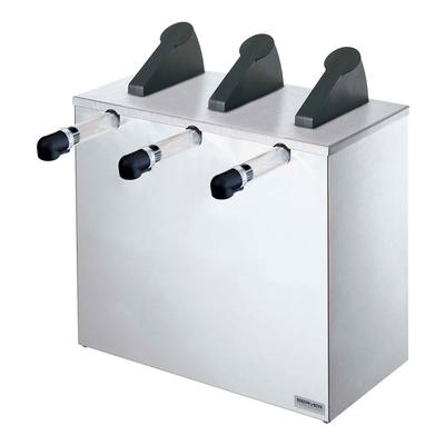 Server 07040 Countertop 3 Pump Dispenser For 3 Pouches, Stainless Base, Silver