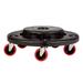 Rubbermaid FG264043BLA Brute Round Plastic Trash Can Dolly w/ Raised Center & 350 lb Capacity, Black