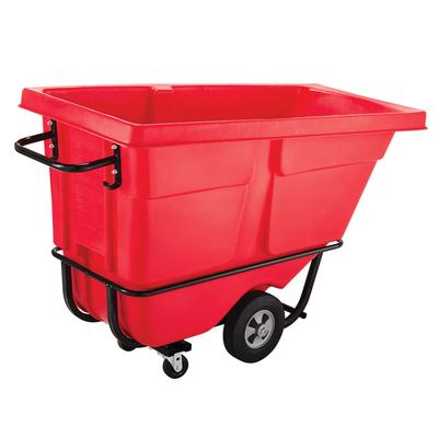 Rubbermaid FG131500RED 1 cu yd Trash Cart w/ 1250 lb Capacity, Red, 1, 250-lb. Capacity