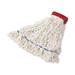 Rubbermaid FGT30000WH00 Medium Clean Room Mop Head - Looped End, 5" Headband, Rayon/Polyester Blend, White