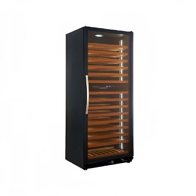 Eurodib USF328D 32 1/5" 1 Section Commercial Wine Cooler w/ (2) Zones - 255 Bottle Capacity, 120v, Two Temperature Zones, Beech Wood Shelves, Red