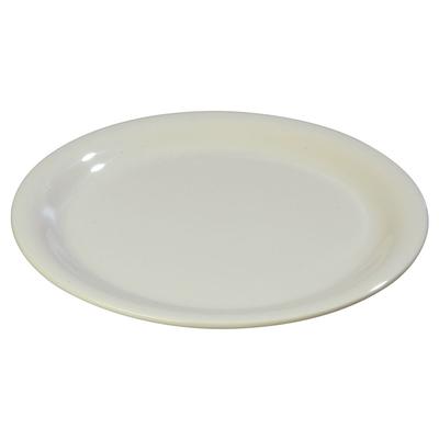 Carlisle 3300842 6 1/2" Round Melamine Pie Plate, Bone, Bone White