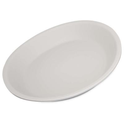Carlisle 5310123 10" Oblong Melamine Dinner Plate, Cement, 12/Case, Gray