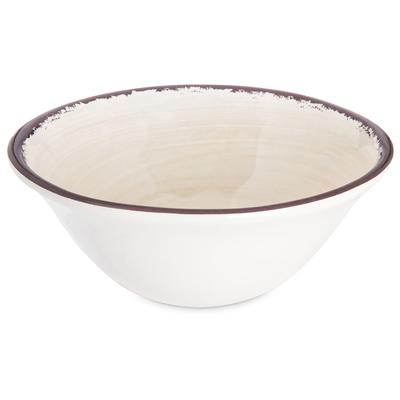 Carlisle 5400453 27 oz Melamine Ice Cream Bowl, Sweet Cream, Beige