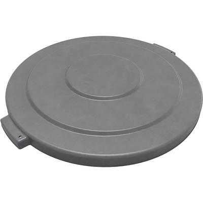 Carlisle 84104523 Round Flat Top Lid for 44 gal Trash Can - Plastic, Gray