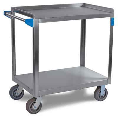 Carlisle UC7022133 2 Level Stainless Utility Cart w/ 700 lb Capacity, Stainless Steel, 2 Shelves, Silver
