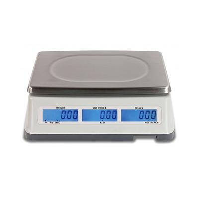 Detecto D60 60 lb Price Computing Scale - Front & Back Display, 110/120v, Leveling Bubble, Stainless Steel