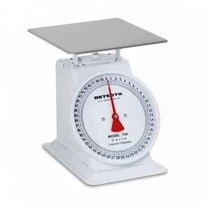 Detecto T-50-KP Top Loading Dial Portion Scale w/ Enamel Housing, 110 x 1/4 lb, Stainless Steel