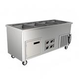 Delfield SFW-4-NU 78" Hot/Cold Portable Buffet w/ (4) Hot/Cold Well, 120v/208-240v/1ph, Stainless Steel