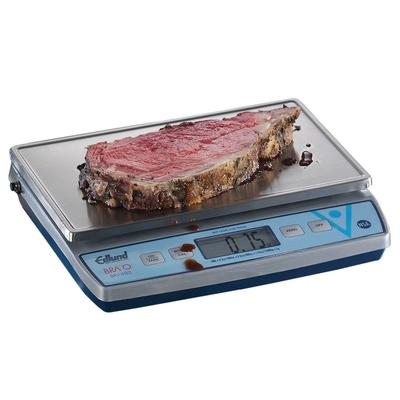 Edlund BRV-480 30 lb Square Digital Scale w/ Removable Platform - 11 2/5" x 7", Stainless, Stainless Steel